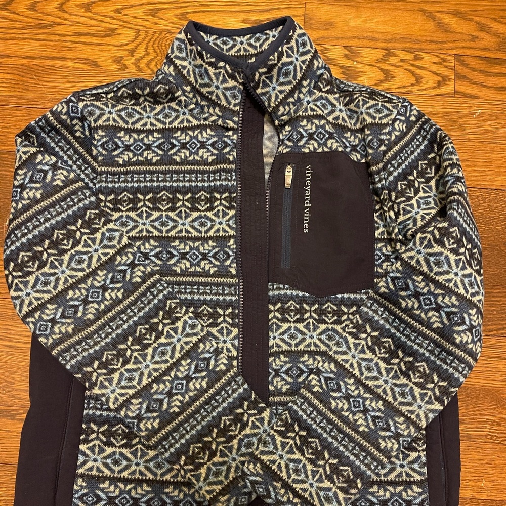 Vineyard Vines Boys Fair Isle Fleece Jacket 12-14